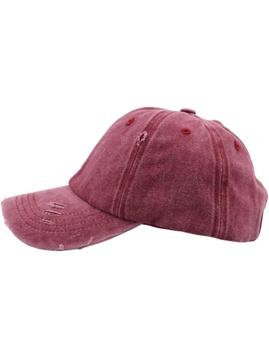 〽️Women Fabric Wine High Ponytail Baseball Cap Trucker Bad Hair Day Adjustable main image 5